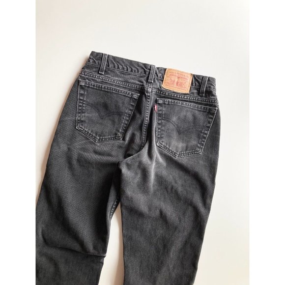 Men's Vintage 2000's LEVI'S 516 Faded Black Slim Fit Straight Leg Jeans, Size 33 - Picture 6 of 13
